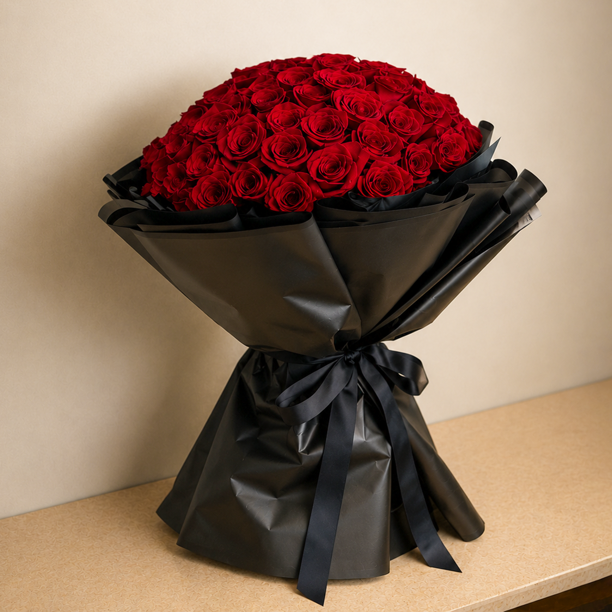 100 natural roses